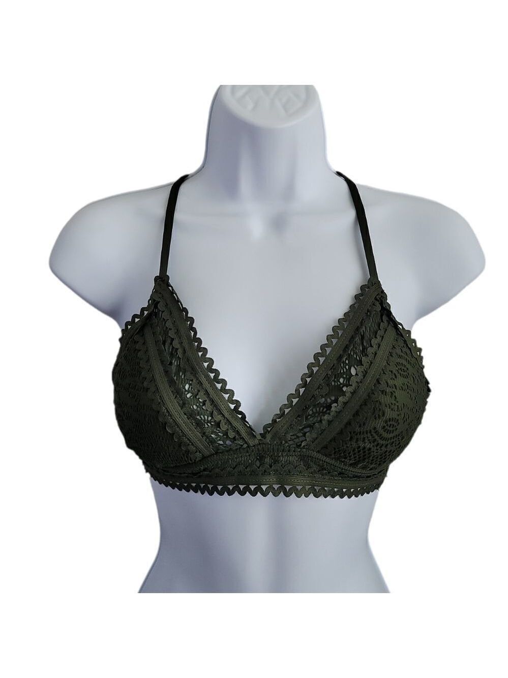 Nwot Becca Moss Green Lace Swim Top